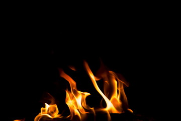 Abstract fire on black background