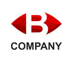 Canvas Print - b logo in oval