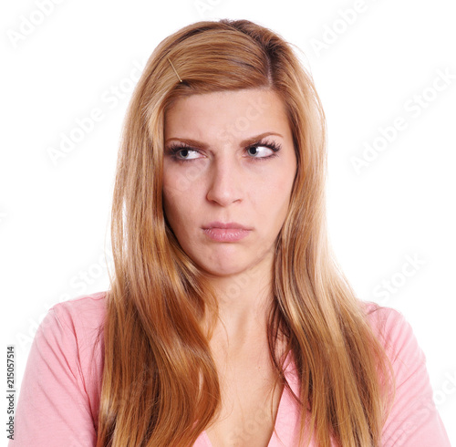 Fotografie, Obraz displeased annoyed young woman is looking away