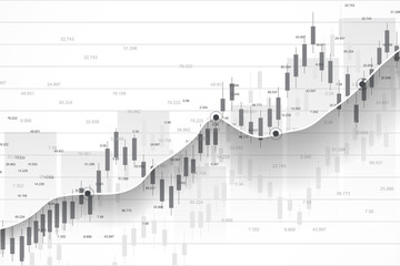 Poster - Stock market or forex trading graph chart suitable for financial investment concept. Economy trends background for business idea. Abstract finance background. Vector illustration.