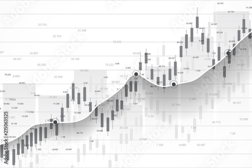 Stock Market Or Forex Trading Graph Chart Suitable For Financial - 