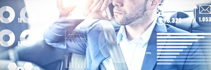 Poster - Composite image of abstract technology interface