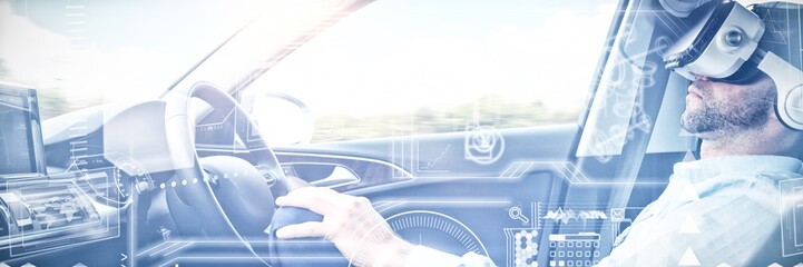 Poster - Composite image of digital interface