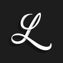 Vector Handwritten Logo Letter L