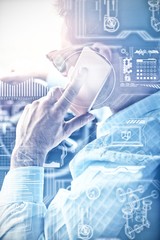 Poster - Composite image of digital interface