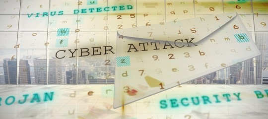 Poster - Composite image of virus background