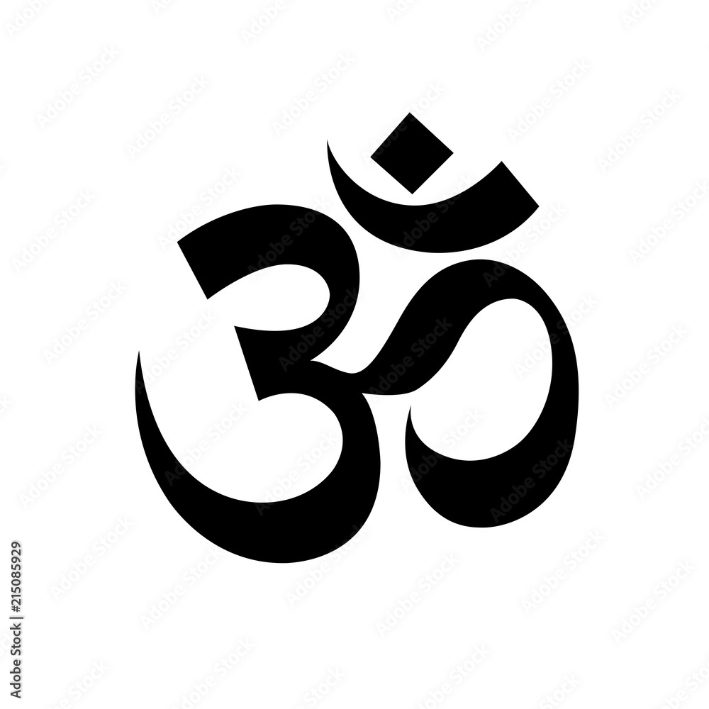 Hindu Om symbol - religious sign of buddhism - obrazy, fototapety, plakaty 