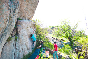 Wall Mural - Climbing in nature.