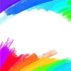 Poster - artistic backdrop, vector with brush strokes, brush paint look background with colorful hand painted stains