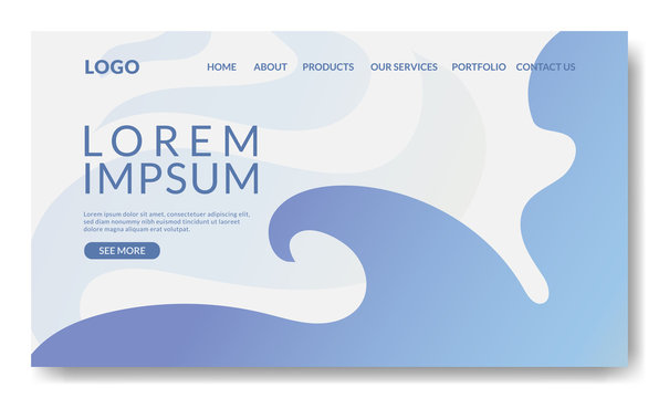 Web page design template. Landing page template