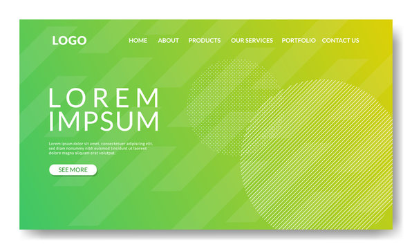 Web page design template. Landing page template