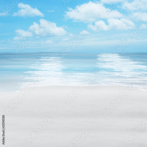 Sunny Summer Beach Background 3d Illustration Buy This Stock