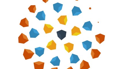 Aufkleber - Cryptocurrency scheme concept. Blockchain scheme, animation