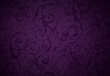 stylish royal purple swirl texture or background with lovely floral and vine curls and patterns and subtle vignette