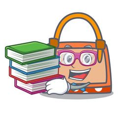 Sticker - Student with book hand bag mascot cartoon