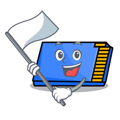 Sticker - With flag memory card mascot cartoon