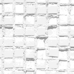 Poster - White background with old grungy tiles pattern and bright damaged texture