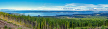 Panoramic View Of Ladysmith Shoreline From Top Of A Mountain, Vancouver Island, BC, Canada