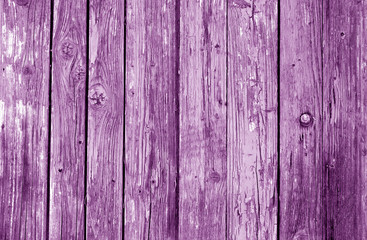 Old grunge wooden fence pattern in purple tone.