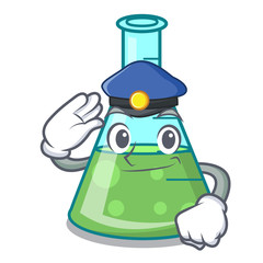 Sticker - Police science beaker character cartoon