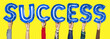 © Rawpixel.com - Hands showing success balloons word