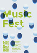 Electronic music festival poster modern geometric background. 3d gradient shapes composition.Vector template design for flyer, presentation, brochure, app, poster, invitation, card.