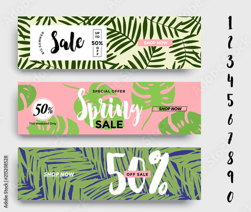 Set Of Three Different Sale Flyers With Fantastic Discount Vector