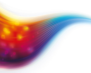 Poster - Colorful flowing wave abstract texture background.