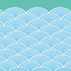 Wall Mural - Vector background illustration of wave pattern