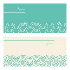 Wall Mural - Vector background illustration of wave pattern