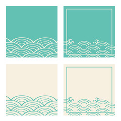 Wall Mural - Vector background illustration of wave pattern
