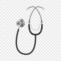 Poster - Stethoscope mockup. Realistic illustration of stethoscope vector mockup for on transparent background