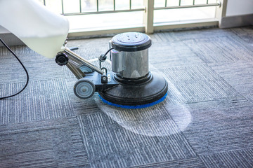 Sticker - washing floor with machine