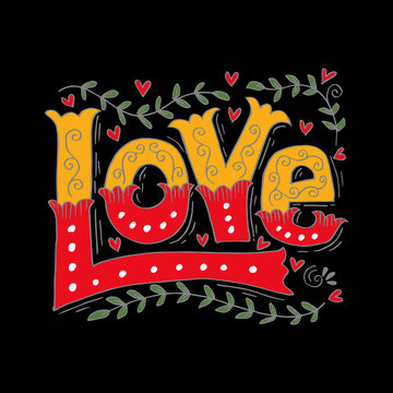Love hand drawn lettering