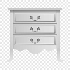 Poster - modern white drawer mockup. realistic illustration of modern white drawer vector mockup for on trans