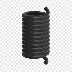 Poster - Metal spring mockup. Realistic illustration of metal spring vector mockup for on transparent background