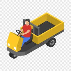 Sticker - Motorbike warehouse icon. Isometric of motorbike warehouse vector icon for on transparent background