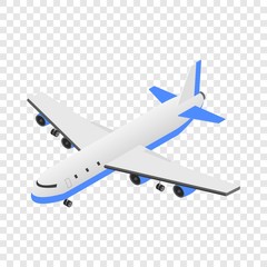 Poster - delivery plane icon. isometric of delivery plane vector icon for on transparent background