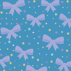 Sticker - stars and bows pattern