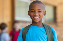 Smiling African School Boy