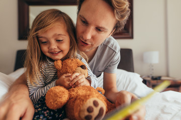 Father and daughter spending time together