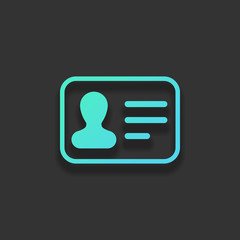 Poster - Identification card icon. ID profile. Colorful logo concept with