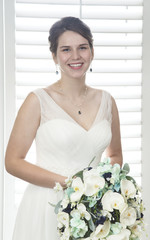 Portrait of a Young Bride in Her Weddingd Dress