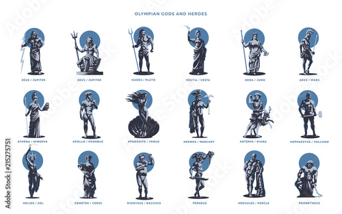 Fotografía Olimpian gods and heroes.