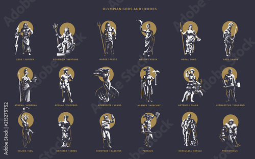 Fotografía Olimpian gods and heroes.