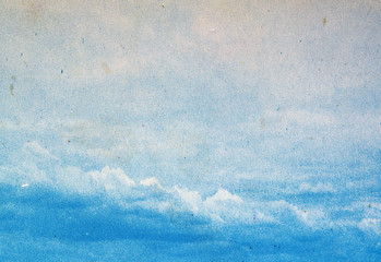 Wall Mural - a macro image an old postcard sky