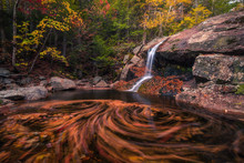 Double Autumn Swirl At Thompson Falls