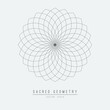 Sacred geometry line vector element flower of life . Vector illustration .