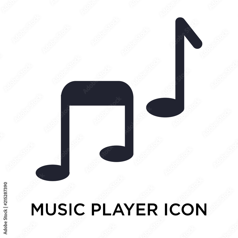 music player icon on white background. Modern icons vector illustration ...