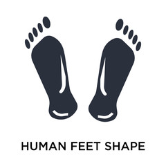 human feet shape icon isolated on white background. Simple and editable human feet shape icons. Modern icon vector illustration.